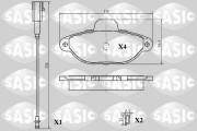 6216011 Sada brzdových destiček, kotoučová brzda SASIC