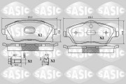 6216024 Sada brzdových destiček, kotoučová brzda SASIC