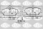 6216027 Sada brzdových destiček, kotoučová brzda SASIC