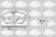 6216034 Sada brzdových destiček, kotoučová brzda SASIC