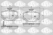 6216045 Sada brzdových destiček, kotoučová brzda SASIC