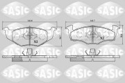 6216051 Sada brzdových destiček, kotoučová brzda SASIC