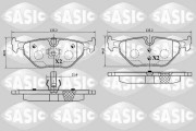 6216053 Sada brzdových destiček, kotoučová brzda SASIC