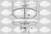 6216057 Sada brzdových destiček, kotoučová brzda SASIC