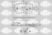 6216088 SASIC sada brzdových platničiek kotúčovej brzdy 6216088 SASIC