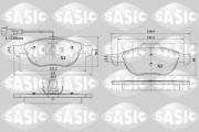 6216089 Sada brzdových destiček, kotoučová brzda SASIC