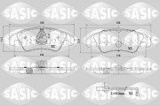 6216103 Sada brzdových destiček, kotoučová brzda SASIC