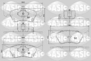 6216109 SASIC sada brzdových platničiek kotúčovej brzdy 6216109 SASIC