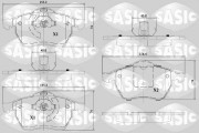 6216114 Sada brzdových destiček, kotoučová brzda SASIC