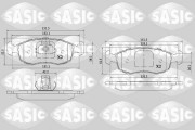 6216144 Sada brzdových destiček, kotoučová brzda SASIC