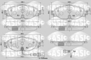 6216154 Sada brzdových destiček, kotoučová brzda SASIC