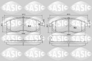 6216169 Sada brzdových destiček, kotoučová brzda SASIC