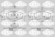 6216190 Sada brzdových destiček, kotoučová brzda SASIC