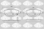 6216204 Sada brzdových destiček, kotoučová brzda SASIC