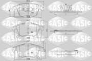 6216212 Sada brzdových destiček, kotoučová brzda SASIC