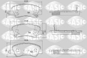 6216213 Sada brzdových destiček, kotoučová brzda SASIC