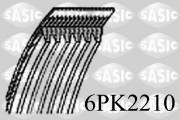 6PK2210 SASIC ozubený klinový remeň 6PK2210 SASIC