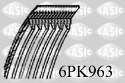 6PK963 SASIC ozubený klinový remeň 6PK963 SASIC