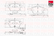 BP104 Sada brzdových destiček, kotoučová brzda FAI AutoParts