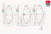 BP106 Sada brzdových destiček, kotoučová brzda FAI AutoParts