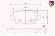 BP110 Sada brzdových destiček, kotoučová brzda FAI AutoParts