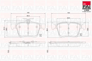 BP115 Sada brzdových destiček, kotoučová brzda FAI AutoParts