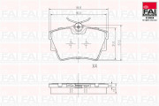 BP118 Sada brzdových destiček, kotoučová brzda FAI AutoParts