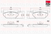 BP123 Sada brzdových destiček, kotoučová brzda FAI AutoParts
