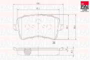 BP128 Sada brzdových destiček, kotoučová brzda FAI AutoParts