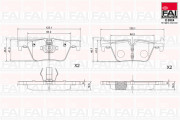 BP129 Sada brzdových destiček, kotoučová brzda FAI AutoParts