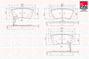 BP132 Sada brzdových destiček, kotoučová brzda FAI AutoParts