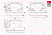 BP134 Sada brzdových destiček, kotoučová brzda FAI AutoParts