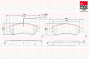 BP140 Sada brzdových destiček, kotoučová brzda FAI AutoParts