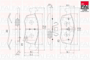 BP141 Sada brzdových destiček, kotoučová brzda FAI AutoParts