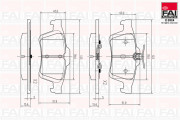 BP142 Sada brzdových destiček, kotoučová brzda FAI AutoParts