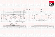 BP147 Sada brzdových destiček, kotoučová brzda FAI AutoParts