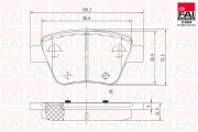 BP148 Sada brzdových destiček, kotoučová brzda FAI AutoParts