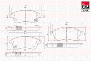 BP149 Sada brzdových destiček, kotoučová brzda FAI AutoParts