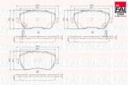 BP150 Sada brzdových destiček, kotoučová brzda FAI AutoParts