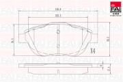 BP151 Sada brzdových destiček, kotoučová brzda FAI AutoParts