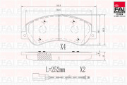 BP153 Sada brzdových destiček, kotoučová brzda FAI AutoParts