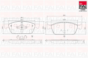 BP154 Sada brzdových destiček, kotoučová brzda FAI AutoParts