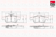 BP158 Sada brzdových destiček, kotoučová brzda FAI AutoParts