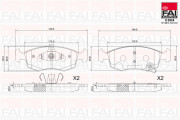 BP159 Sada brzdových destiček, kotoučová brzda FAI AutoParts