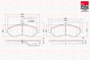 BP168 Sada brzdových destiček, kotoučová brzda FAI AutoParts