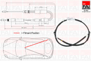 FBC0017 Tažné lanko, parkovací brzda FAI AutoParts