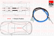 FBC0048 Tažné lanko, parkovací brzda FAI AutoParts