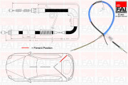 FBC0055 Tažné lanko, parkovací brzda FAI AutoParts