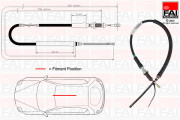 FBC0104 Tažné lanko, parkovací brzda FAI AutoParts