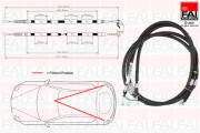 FBC0156 Tažné lanko, parkovací brzda FAI AutoParts